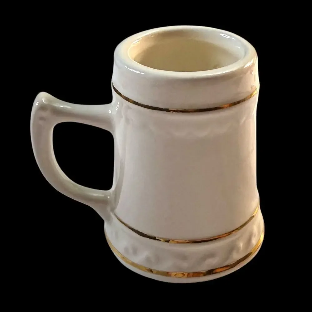 VTG Washington University Saint Louis Ceramic Crest Stein Cream Gold Miniature